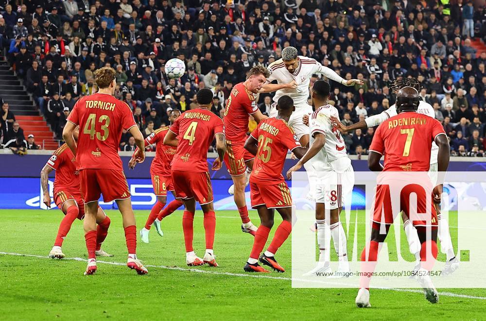 Ronald Araujo of Liverpool scores the opening goal LASK v Liverpool, UEFA Champions League, Football, Raiffeisen Arena, Linz, Austria - 14 Oct 2026Linz Raiffeisen Arena Austria