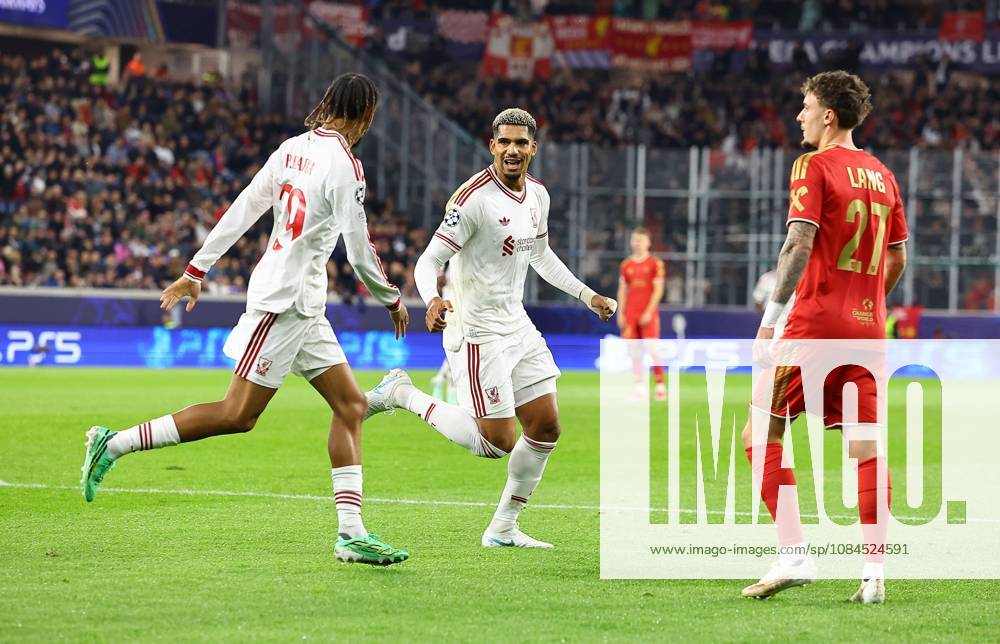 Ronald Araujo of Liverpool celebrates scoring the opening goal LASK v Liverpool, UEFA Champions League, Football, Raiffeisen Arena, Linz, Austria - 14 Oct 2026Linz Raiffeisen Arena Austria