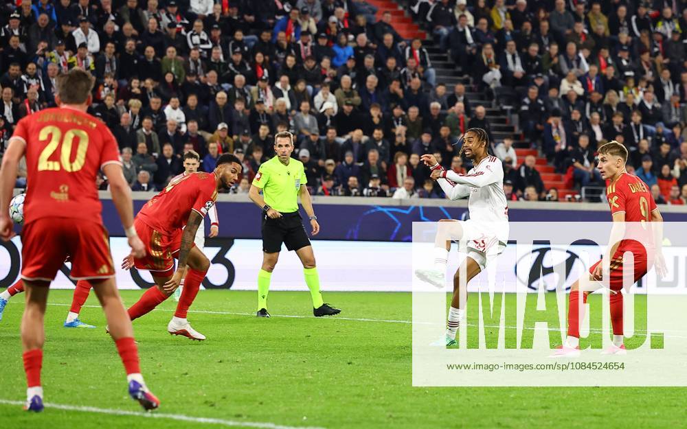 Bradley Barcola of Liverpool scores their sides second goal LASK v Liverpool, UEFA Champions League, Football, Raiffeisen Arena, Linz, Austria - 14 Oct 2026Linz Raiffeisen Arena Austria