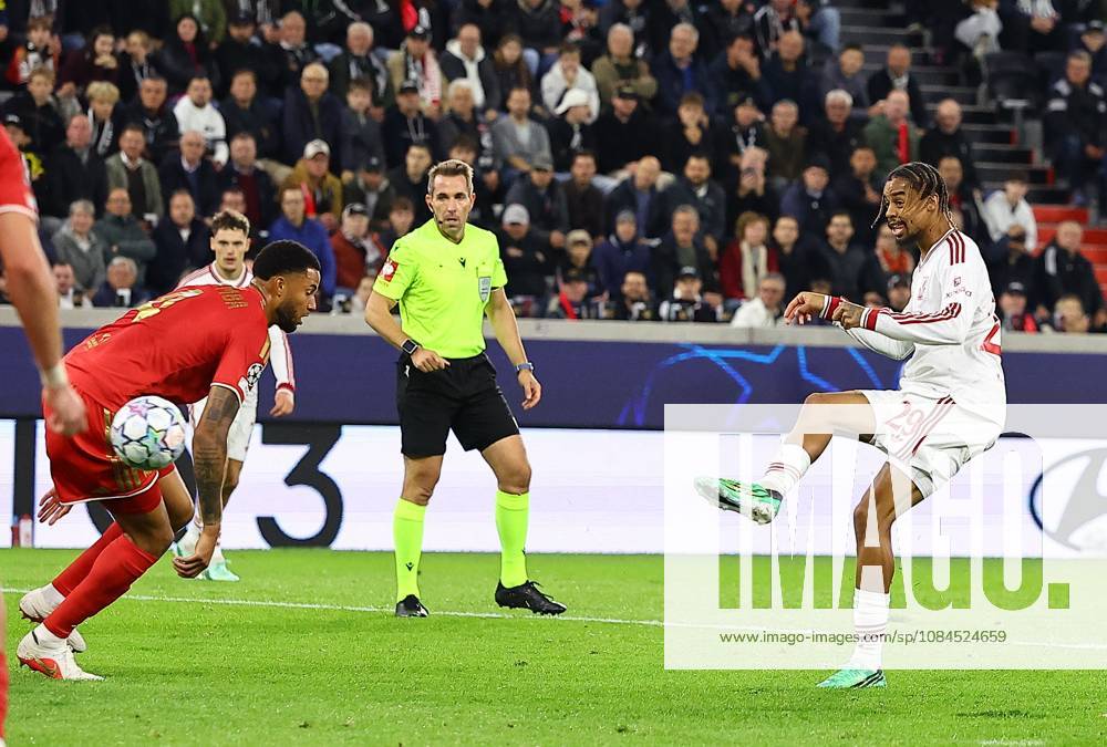 Bradley Barcola of Liverpool scores their sides second goal LASK v Liverpool, UEFA Champions League, Football, Raiffeisen Arena, Linz, Austria - 14 Oct 2026Linz Raiffeisen Arena Austria