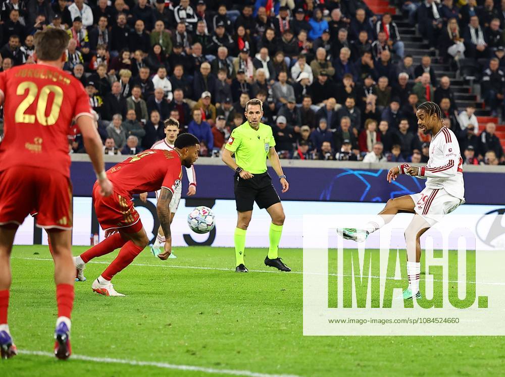 Bradley Barcola of Liverpool scores their sides second goal LASK v Liverpool, UEFA Champions League, Football, Raiffeisen Arena, Linz, Austria - 14 Oct 2026Linz Raiffeisen Arena Austria