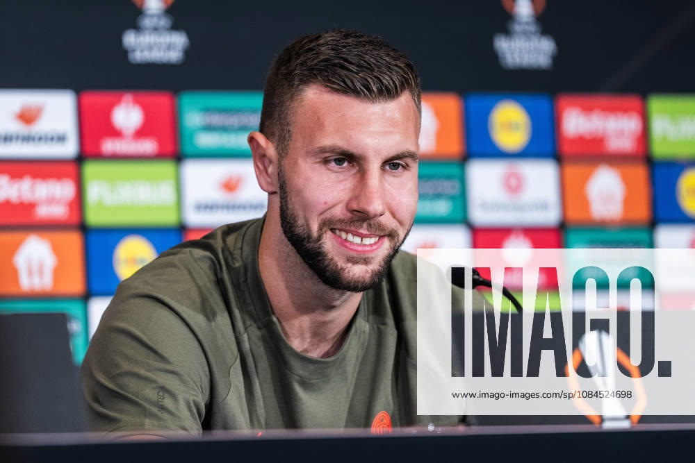 SOCCER - UEFA EL, RBS vs Milan SALZBURG,AUSTRIA,14.OCT.26 - SOCCER - UEFA Europa League, Red Bull Salzburg vs AC Milan, preview, press conference, PK, Pressekonferenz Milan. Image shows Strahinja Pavlovic (Milan). GEPAxpictures Arellano