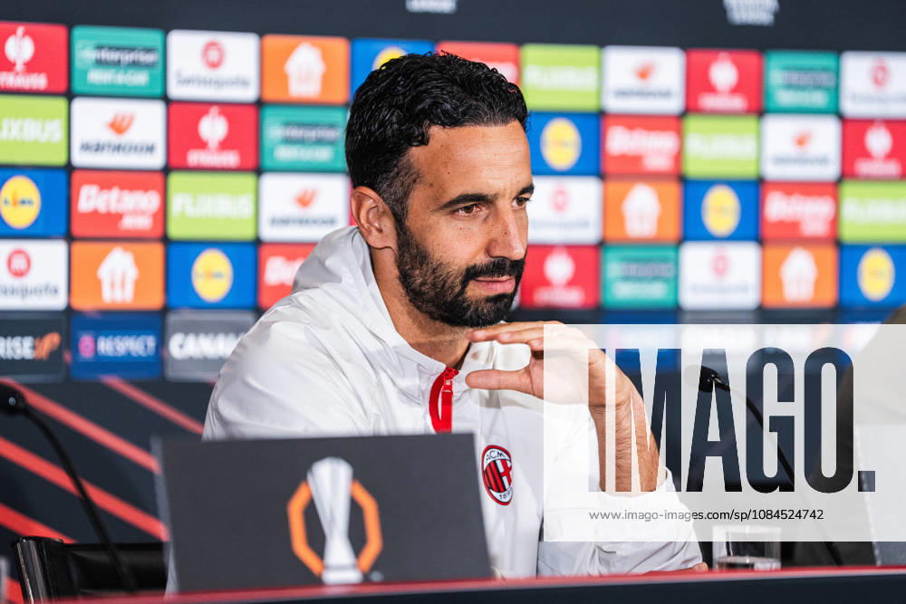 SOCCER - UEFA EL, RBS vs Milan SALZBURG,AUSTRIA,14.OCT.26 - SOCCER - UEFA Europa League, Red Bull Salzburg vs AC Milan, preview, press conference, PK, Pressekonferenz Milan. Image shows head coach Ruben Amorin (Milan). GEPAxpictures Arellano
