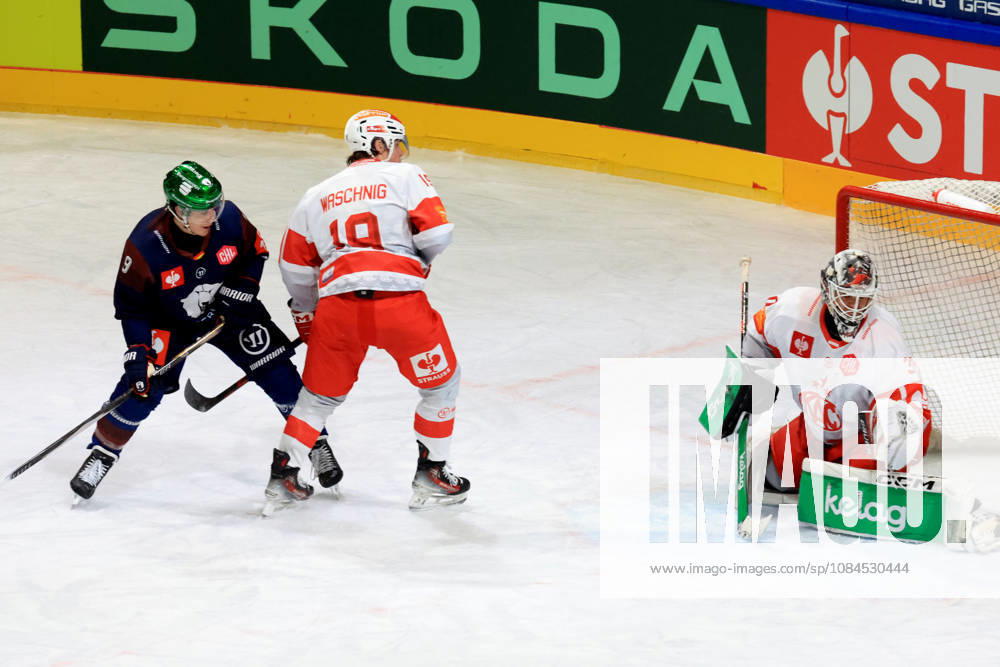 DEU, GER, Eishockey, Champions League, Saison 2026 27, Berlin, Eisbaeren Berlin vs. Klagenfurther AC 2:0 durch Ty Ronning ( Eisbaeren Berlin 9 ), David Waschnig ( Klagenfurth 19 ), Mareks Mitens Furey ( Klagenfurth 30 ) nordphoto GmbH Engler Stadt Wellblechpalast Bundesland Land