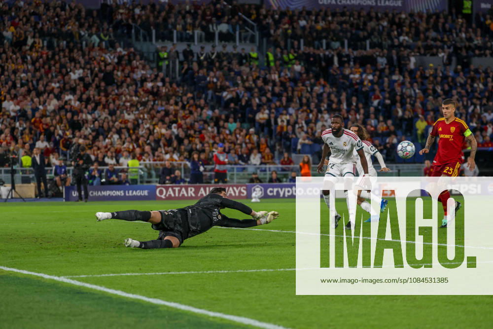 Europa Champions League 2026 27 between Roma vs Real Madrid Thibaut Courtois of Real Madrid during the Champions League football match between AS Roma and FC Real Madrid at the Stadio Olimpico in Rome on October 14, 2026 Pictured: Roma stadio Olimpico Roma Italy