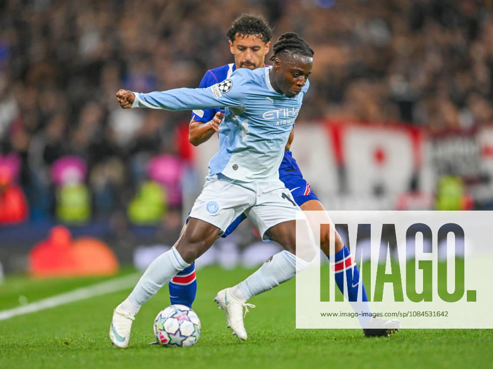 Manchester City v Paris Saint-Germain UEFA Champions League Jeremy Doku of Manchester City during the UEFA Champions League match at the Etihad Stadium, Manchester 14 10 2026 UK Newspapers OUT