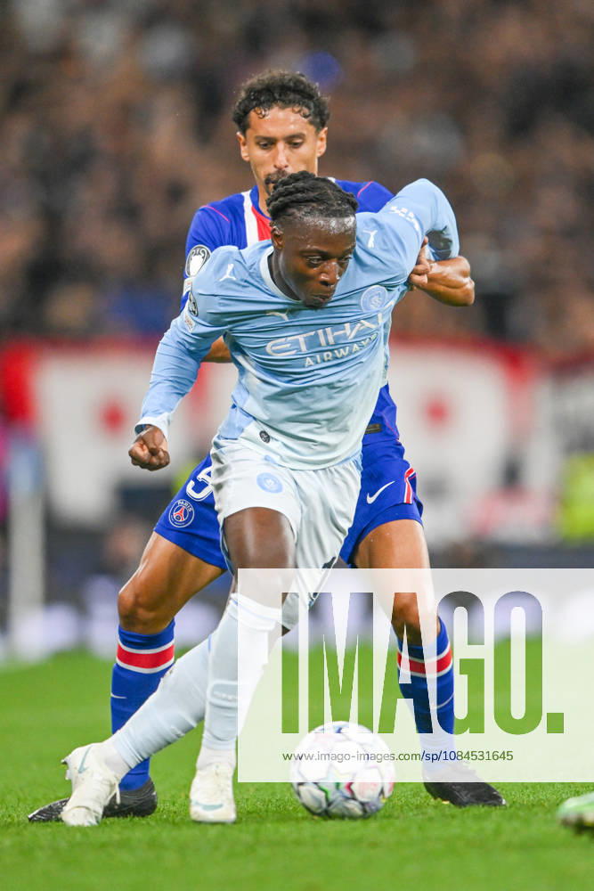 Manchester City v Paris Saint-Germain UEFA Champions League Jeremy Doku of Manchester City during the UEFA Champions League match at the Etihad Stadium, Manchester 14 10 2026 UK Newspapers OUT