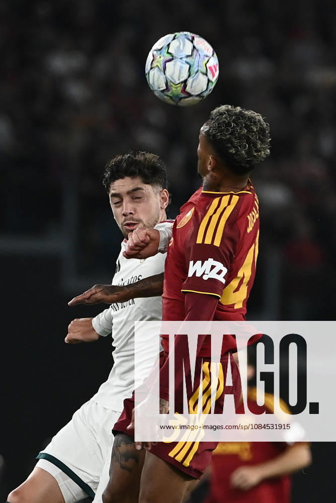 AS Roma v Real Madrid - UEFA Champions League ROME, ITALY, OCTOBER 14: Players in action during the League phase of the UEFA Champions League football match between Roma and Real Madrid at the Olympic Stadium in Rome, Italy, on October 14, 2026. Isabella Bonotto Anadolu Rome Italy. Editorial use only. Please get in touch for any other usage.