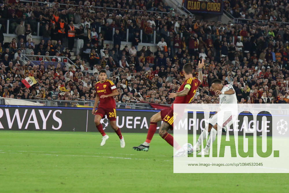UEFA Champions League AS Roma vs Real Madrid Real Madrid s French forward Kylian Mbappe scores against as roma goal of 1-1 during UEFA Champions League match between AS Roma vs Real Madrid at Olimpico stadium on October 14, 2026 in Rome, Italy. ABP18885