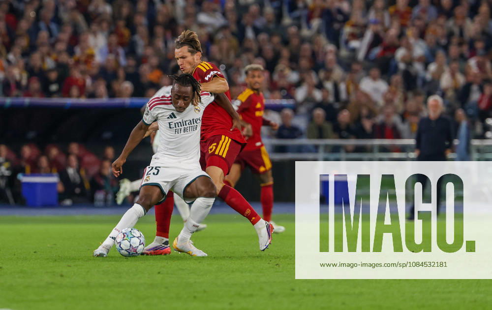 Europa Champions League 2026 27 between Roma vs Real Madrid Yan Diomande of Real Madrid during the Champions League football match between AS Roma and FC Real Madrid at the Stadio Olimpico in Rome on October 14, 2026 Pictured: Roma stadio Olimpico Roma Italy