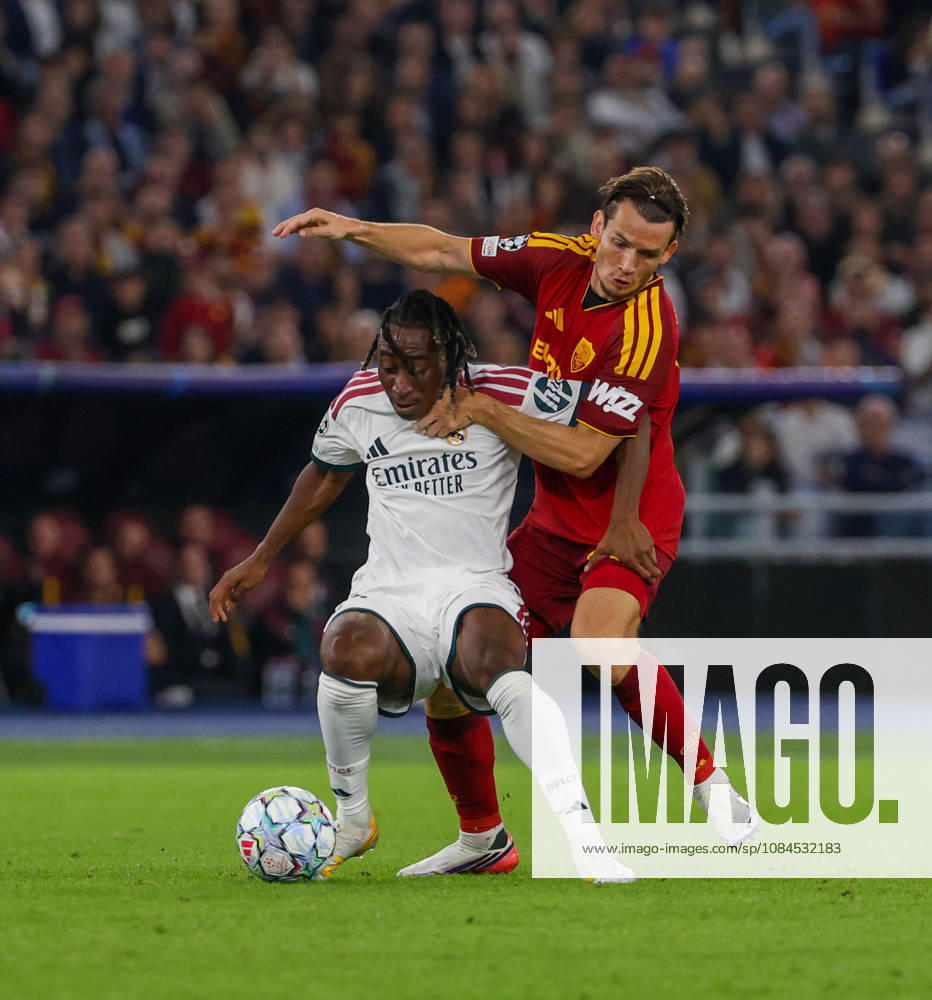 Europa Champions League 2026 27 between Roma vs Real Madrid Yan Diomande of Real Madrid during the Champions League football match between AS Roma and FC Real Madrid at the Stadio Olimpico in Rome on October 14, 2026 Pictured: Roma stadio Olimpico Roma Italy
