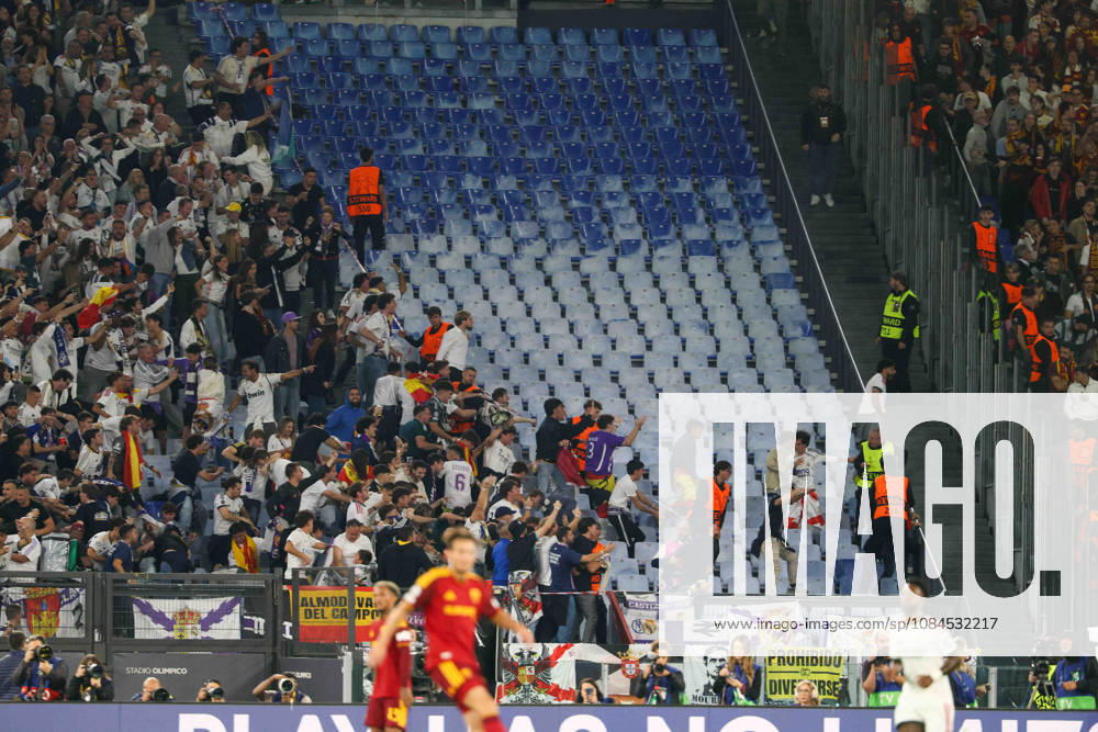 Europa Champions League 2026 27 between Roma vs Real Madrid Supporters Real Madrid during the Champions League football match between AS Roma and FC Real Madrid at the Stadio Olimpico in Rome on October 14, 2026 Pictured: Roma stadio Olimpico Roma Italy