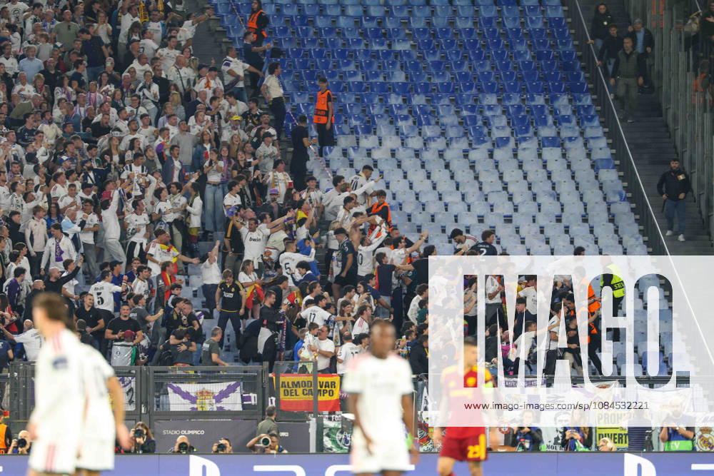 Europa Champions League 2026 27 between Roma vs Real Madrid Supporters Real Madrid during the Champions League football match between AS Roma and FC Real Madrid at the Stadio Olimpico in Rome on October 14, 2026 Pictured: Roma stadio Olimpico Roma Italy