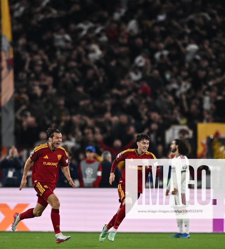 As Roma 14 10 2026 - Champions League Roma-Real Madrid foto Antonello Sammarco Image nella foto: esultanza gol Marten de Roon