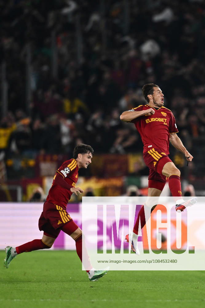 As Roma 14 10 2026 - Champions League Roma-Real Madrid foto Antonello Sammarco Image nella foto: esultanza gol Marten de Roon