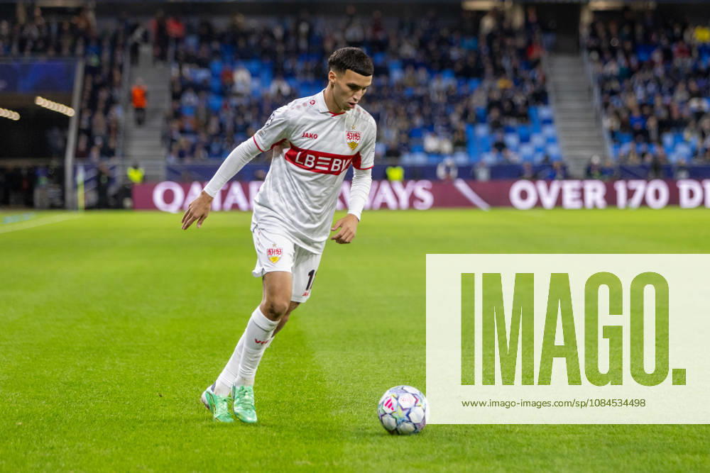 DÅ¾enan PejÄinovic of VfB Stuttgart seen during UEFA Champions league League phase game between teams of SK Slovan Bratislava and VfB Stuttgart (Dominika Kortvelyesiova Ball Raw Images) Bratislava Tehelne Pole stadium Slovakia