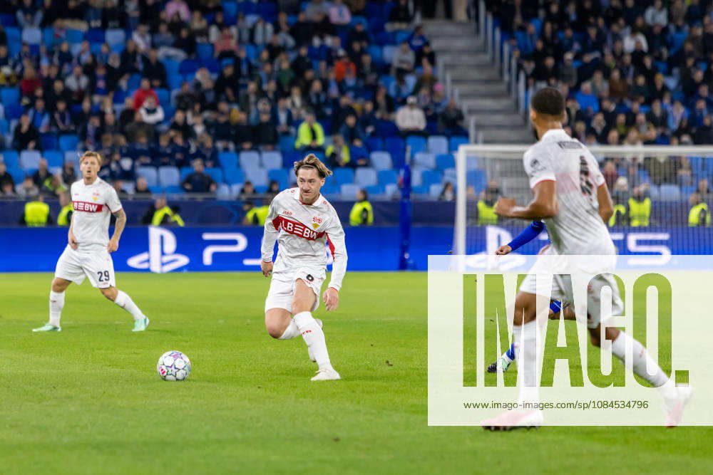 Angelo Stiller of VfB Stuttgart seen during UEFA Champions league League phase game between teams of SK Slovan Bratislava and VfB Stuttgart (Dominika Kortvelyesiova Ball Raw Images) Bratislava Tehelne Pole stadium Slovakia