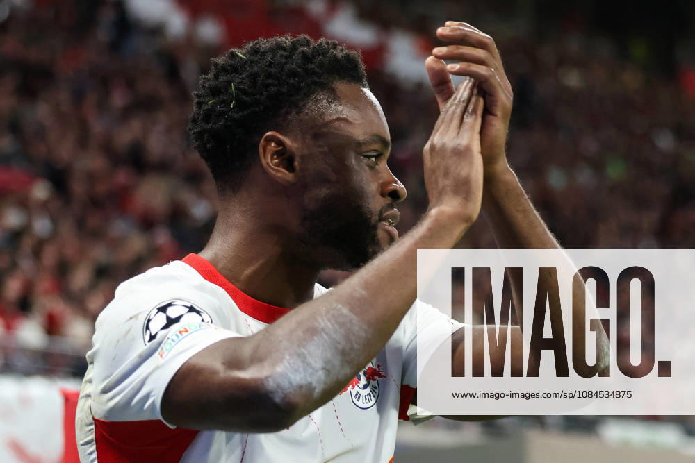 Deutschland: Fußball - UEFA Champions League - Saison 2026 - 2027, 2. Spieltag - RB Leipzig gegen PSV Eindhoven, Red Bull Arena (Leipzig): Ridle Baku (RB Leipzig, 17) Freude