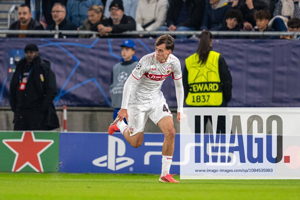 Leo Sauer during UEFA Champions league match , SK Slovan Bratislava - VFB Stuttgart , 14. october 2026, Tehelne pole Stadium, Bratislava, Slovakia