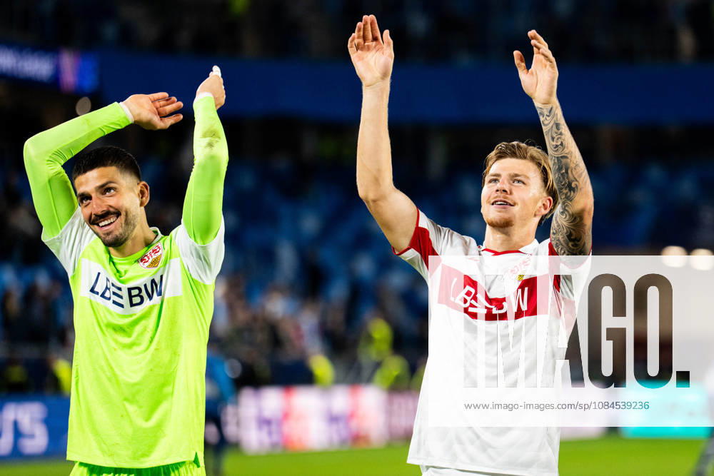 Champions League, 2. Spieltag, Å K Slovan Bratislava vs. VfB Stuttgart im Å tadion Tehelnà pole Narodný futbalový Å¡tadion Finn Jeltsch (VfB) feiert WICHTIGER HINWEIS: Gemäß den Vorgaben des DFB und der DFL ist es untersagt, in dem Stadion und oder vom Spiel angefertigte Fotoaufnahmen in Form von Sequenzbildern und oder videoähnlichen Fotostrecken zu verwerten bzw. verwerten zu lassen.