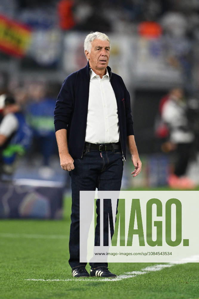 SOCCER - UEFA Champions League - AS Roma vs. Real Madrid Photo by IPA ABACAPRESS.COM89696667 - Gian Piero Gasperini, head coach of A.S. Roma, takes part in the UEFA Champions League Matchday 2 soccer match between A.S. Roma and Real Madrid C.F. at the Olympic Stadium on October 14, 2026, in Rome, Italy. Rome Italy
