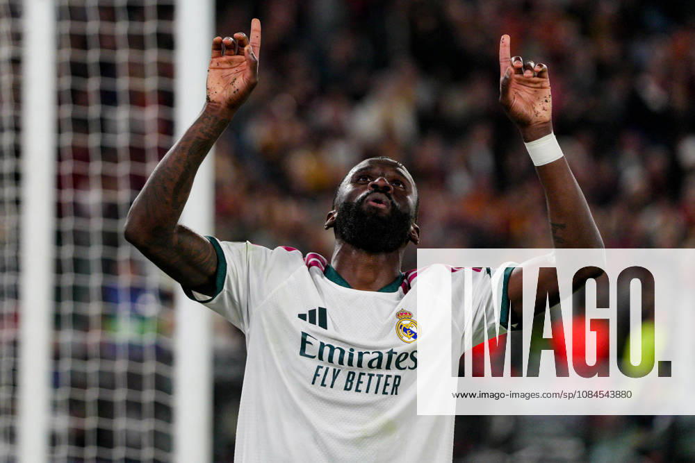 SOCCER - UEFA Champions League - AS Roma vs. Real Madrid Photo by IPA ABACAPRESS.COM89697302 - Antonio Rüdiger of Real Madrid during the AS Roma vs. Real Madrid UEFA Champions League soccer match in Rome, Italy, on October 14, 2026 Rome Italy