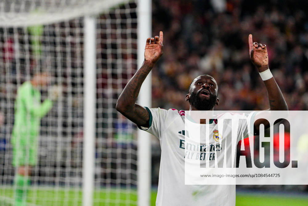 SOCCER - UEFA Champions League - AS Roma vs. Real Madrid Photo by IPA ABACAPRESS.COM89697276 - Antonio Rüdiger of Real Madrid during the AS Roma vs. Real Madrid UEFA Champions League soccer match in Rome, Italy, on October 14, 2026 Rome Italy