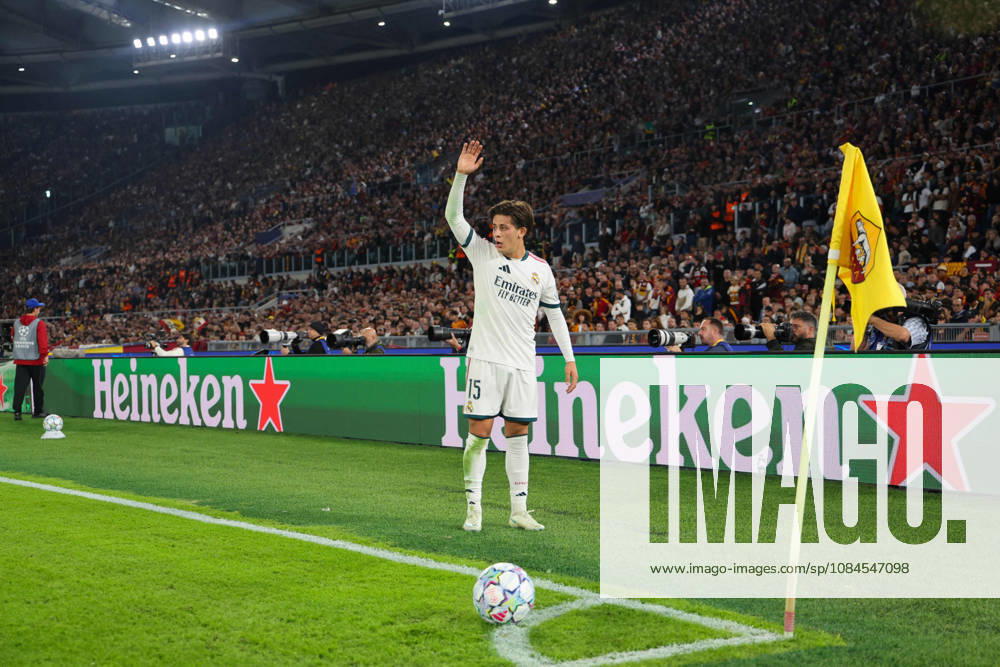 Europa Champions League 2026 27 between Roma vs Real Madrid Arda Güler of Real Madrid during the Champions League football match between AS Roma and FC Real Madrid at the Stadio Olimpico in Rome on October 14, 2026 Pictured: Roma stadio Olimpico Roma Italy