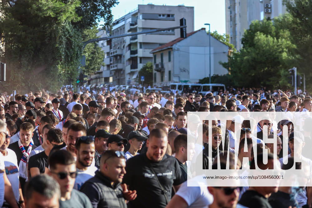 Corteo of Torcida, supporters of Hajduk Split Toricida, supporters of Hajduk Split, on their way to Poljud Stadium ahead of the UEFA Conference League match between HNK Hajduk Split and Ajax, in Split, Croatia, on October 15, 2026. IvanaxIvanovic PIXSELL