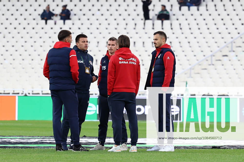 Panathinaikos F.C. v FK Borac Banja Luka UEFA Europa Conference League Borac Banja Luka players on the pitch before the start of the match between Panathinaikos F.C. and FK Borac Banja Luka during the UEFA Europa Conference League match at Olympic Stadium, Athens 15 10 2026 UK Newspapers OUT