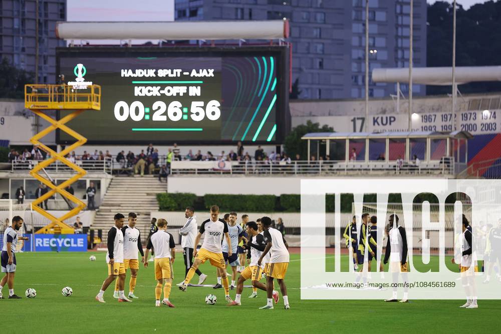 SPLIT, 15 10-2026, Poljud Stadium , season 2026 2027 , UEFA Conference League Football . Match between Hajduk Split and Ajax. Picture shows warming up Hajduk Split - Ajax x208445490x