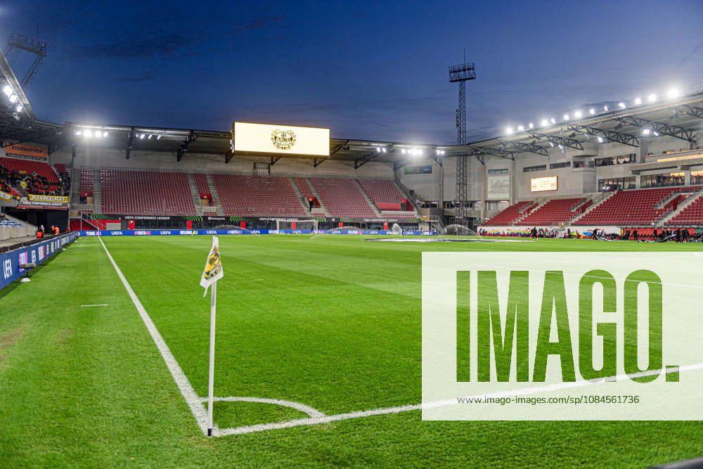 Olympia interior ahead of the UEFA Conference League football match between Mjällby and Inter Club d Escaldes on October 15, 2026 in Helsingborg. Photo: Christoffer Borg Mattisson BILDBYRÅN COP 261 CB0562 fotboll football soccer fotball uefa conference league conference league mjällby in bbeng arena