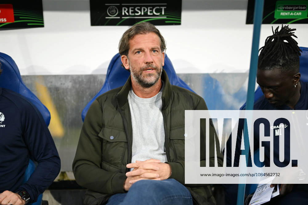 AA Gent vs Aarhus Rik De Mil head coach of KAA Gent, is pictured during Matchday 2 in the 2026-2027 Uefa Conference League season - league phase between AA Gent and AGF Aarhus on October 15 , 2026 in Gent, Belgium. (Photo by Maarten Straetemans Isosport) Gent Belgium