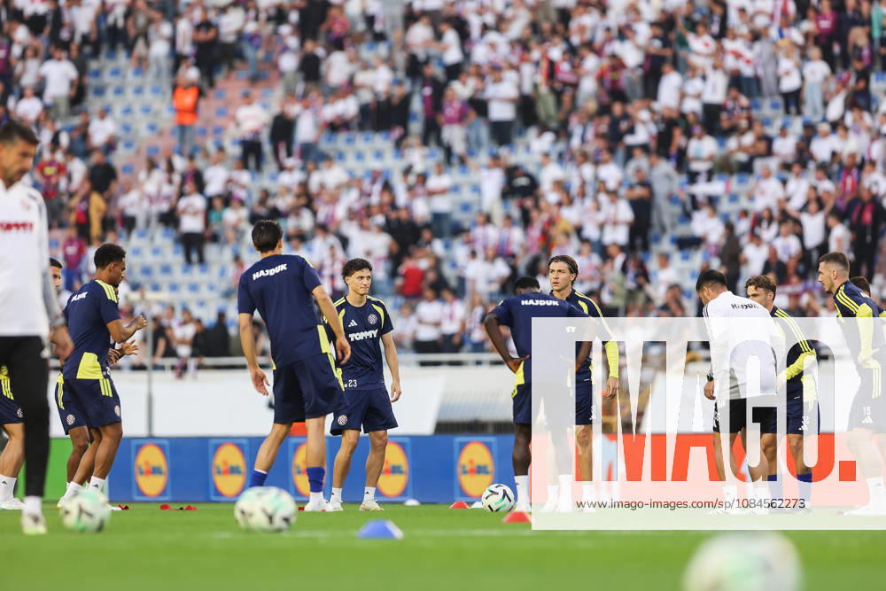 UEFA Conference League HNK Hajduk Split v AFC Ajax Hajduk Split players warm up before the UEFA Conference League 2026 27 League Phase MD1 match between HNK Hajduk Split and AFC Ajax at Stadion Poljud on October 15, 2026 in Split, Croatia. IvanaxIvanovic PIXSELL