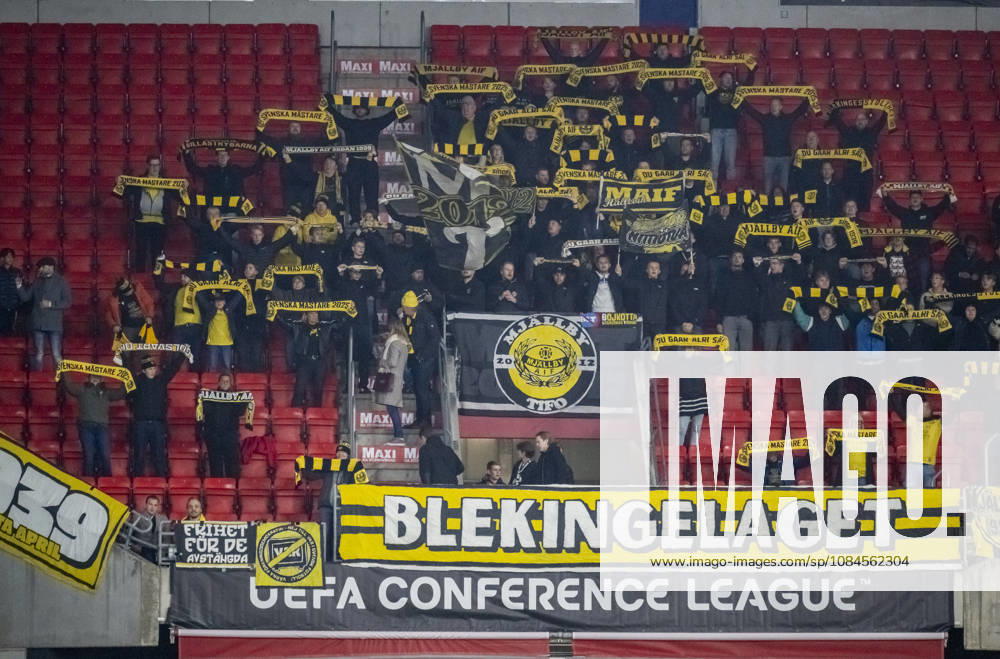 HELSINGBORG 2026-10-15 The home goal during the UEFA Conference League match between Mjällby AIF and Inter Club dEscaldes at Olympia in Helsingborg on Thursday, October 15, 2026. HELSINGBORG SWEDEN