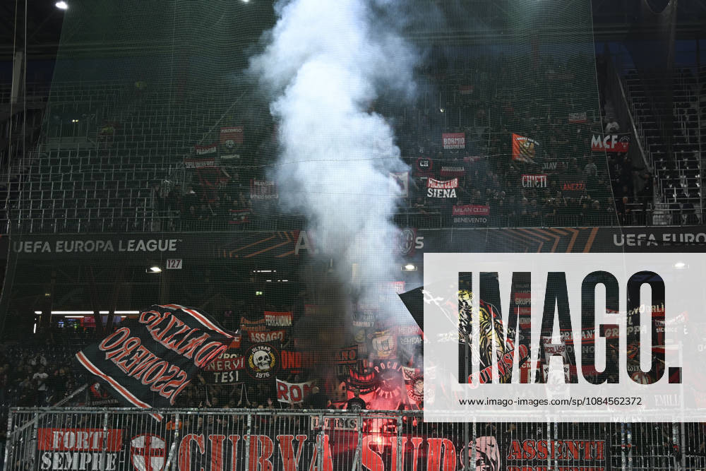 Fans of AC Milan during the UEFA Europa League league phase matchday 2 match between FC Salzburg and AC Milan at Red Bull Arena on October 15, 2026 in Salzburg, Austria.