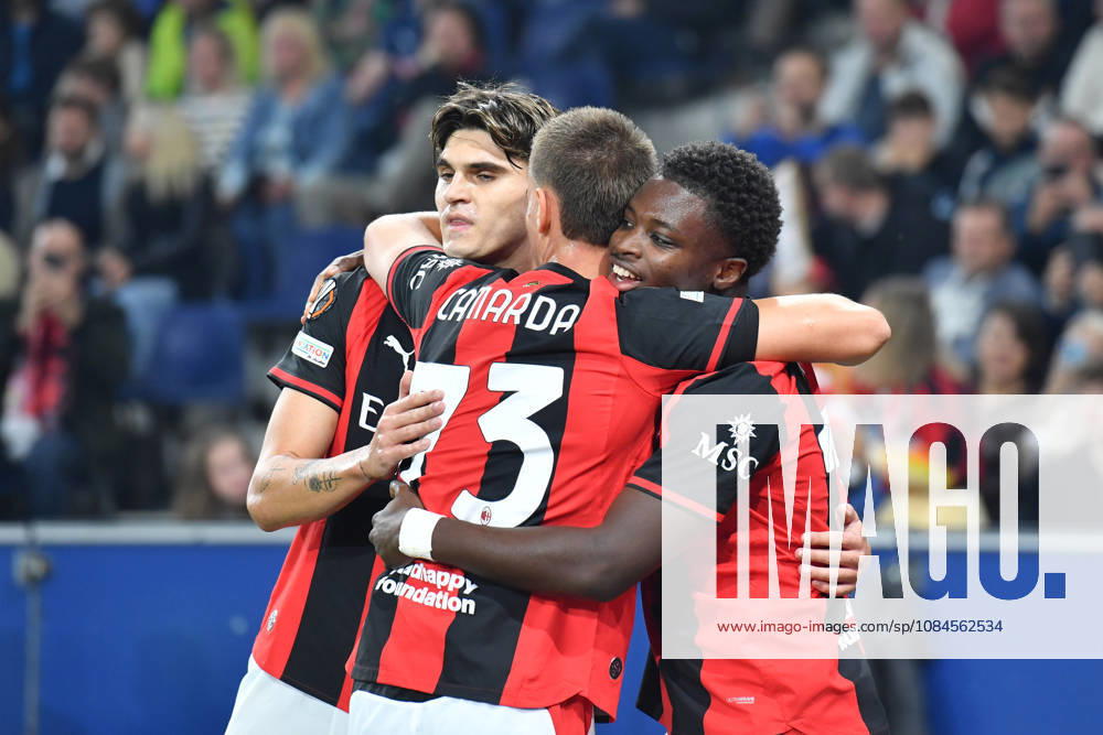 Players of AC Milan celebrates the goal scored at the UEFA Europa League 2026 27 League Phase MD2 match between FC Salzburg and AC Milan at Stadion Salzburg on October 15, 2026 in Salzburg, Austria.