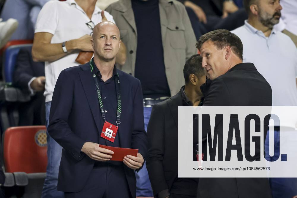 SPLIT - Ajax Technical Director Jordi Cruijff and Ajax General Manager Menno Geelen prior to the Conference League match between Hadjuk Split and Ajax at Stadion Poljud on October 15, 2026 in Split, Croatia. SONNY LENSEN ANP ANPxSportx IVx 572539646 originalFilename: 572539646