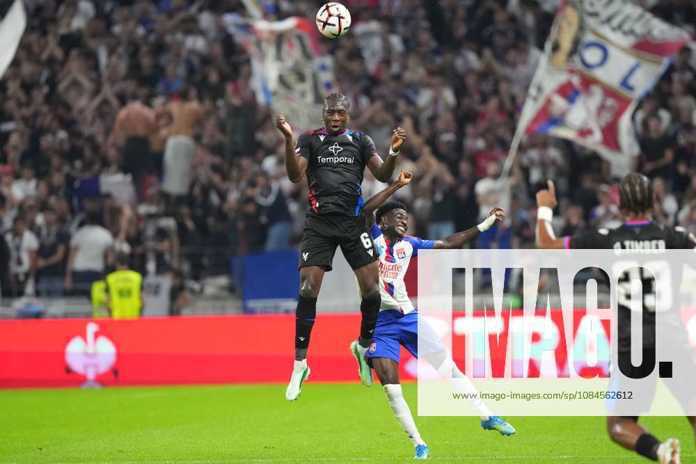 Jaydee Canvot of Crystal Palace heads clear Lyon v Crystal Palace, UEFA Europa League, Football, Groupama Stadium, Lyon, France - 15 Oct 2026Lyon Groupama Stadium France