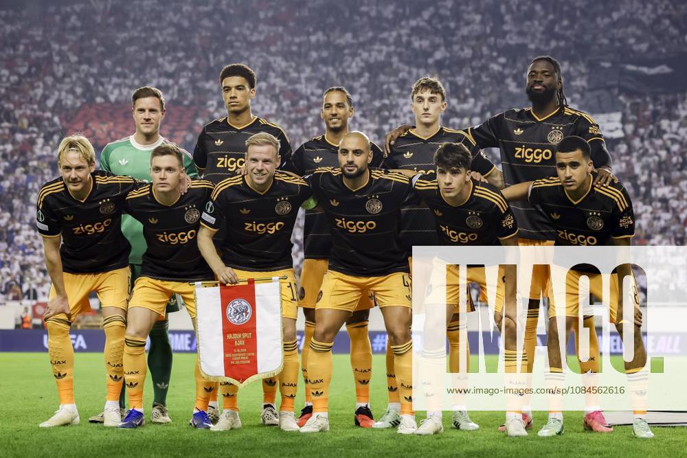 SPLIT - The Ajax squad ahead of the Conference League match between Hadjuk Split and Ajax at Stadion Poljud on October 15, 2026 in Split, Croatia. SONNY LENSEN ANP ANPxSportx IVx 572539684 originalFilename: 572539684