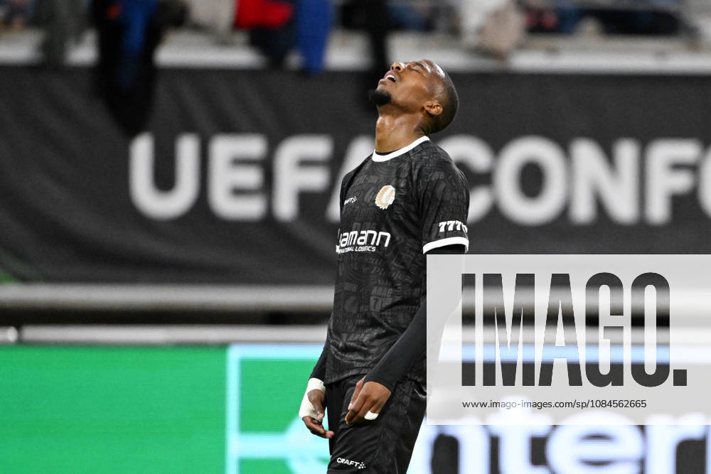 AA Gent vs Aarhus Michel-Ange Balikwisha of KAA Gent looks dejected during Matchday 2 in the 2026-2027 Uefa Conference League season - league phase between AA Gent and AGF Aarhus on October 15 , 2026 in Gent, Belgium. (Photo by Maarten Straetemans Isosport) Gent Belgium