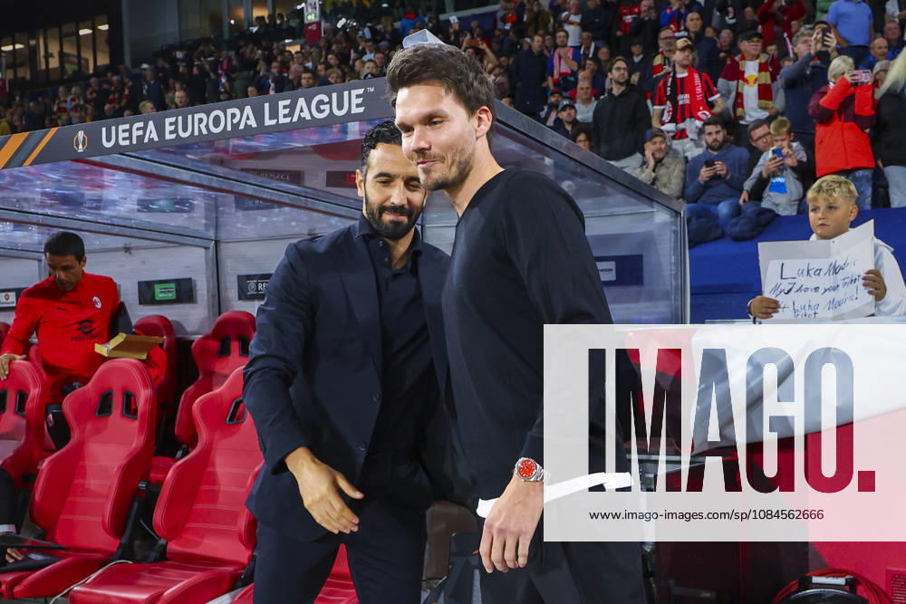 SOCCER - UEFA EL, RBS vs Milan SALZBURG,AUSTRIA,15.OCT.26 - SOCCER - UEFA Europa League, Red Bull Salzburg vs AC Milan. Image shows head coach Ruben Amorim (Milan) and head coach Danny Roehl (RBS). GEPAxpictures Geieregger