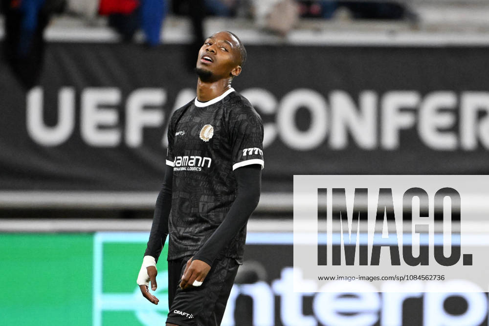AA Gent vs Aarhus Michel-Ange Balikwisha of KAA Gent looks dejected during Matchday 2 in the 2026-2027 Uefa Conference League season - league phase between AA Gent and AGF Aarhus on October 15 , 2026 in Gent, Belgium. (Photo by Maarten Straetemans Isosport) Gent Belgium