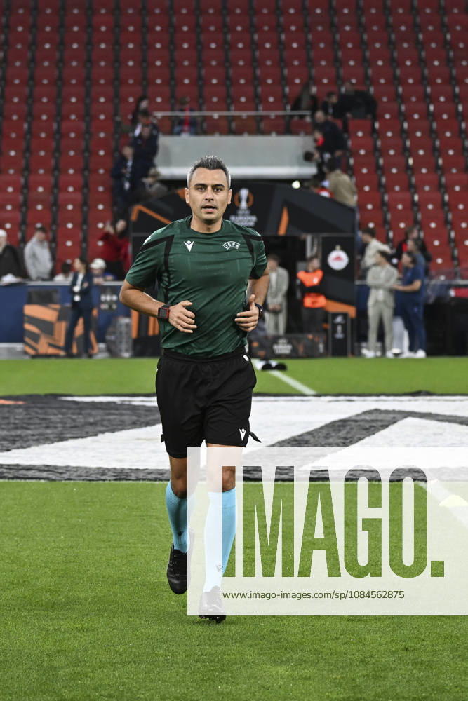 referee Horatiu Fesnic of Romania during the UEFA Europa League league phase matchday 2 match between FC Salzburg and AC Milan at Red Bull Arena on October 15, 2026 in Salzburg, Austria.