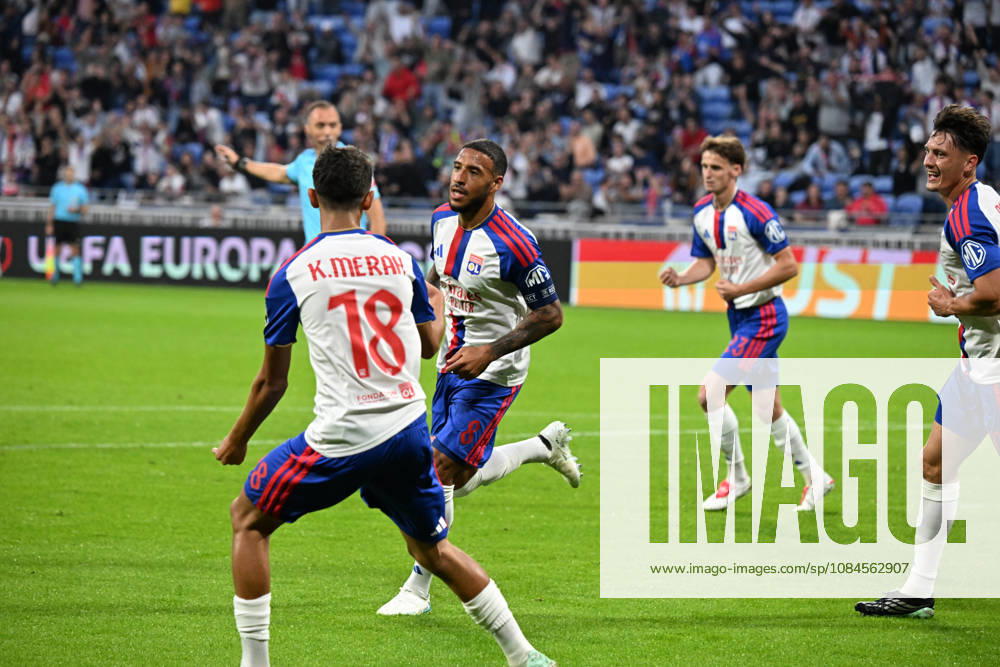 Football : Olympique Lyonnais v Crystal Palace - UEFA Europa League 15 10 2026 Corentin TOLISSO of Lyon scoring goal during the second leg of the UEFA Europa League 2025 26 quarter-final between Olympique Lyonnais and Crystal Palace , England, at the Groupama Stadium in Décines-Charpieu, Lyon, on October 15, 2026 LYONFrance