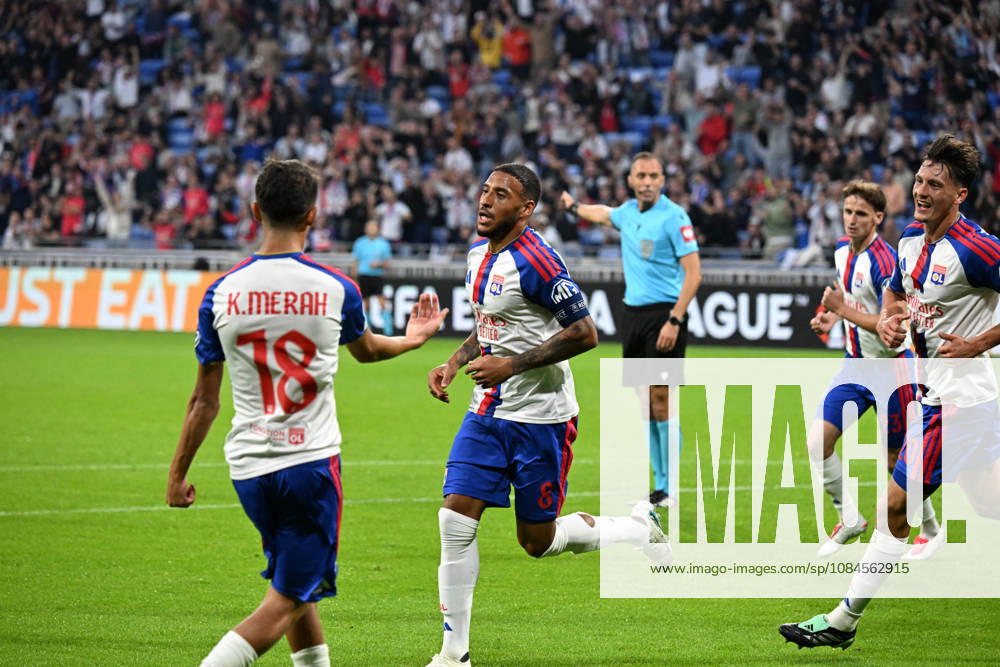 Football : Olympique Lyonnais v Crystal Palace - UEFA Europa League 15 10 2026 Corentin TOLISSO of Lyon scoring goal during the second leg of the UEFA Europa League 2025 26 quarter-final between Olympique Lyonnais and Crystal Palace , England, at the Groupama Stadium in Décines-Charpieu, Lyon, on October 15, 2026 LYONFrance