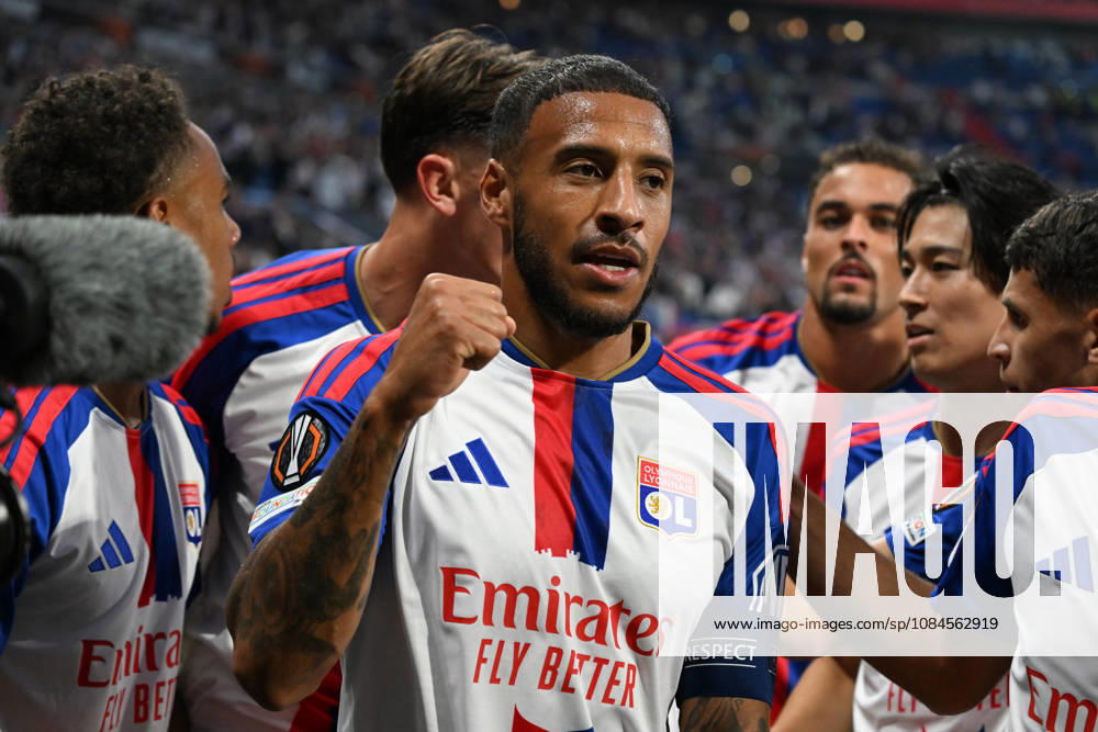 Football : Olympique Lyonnais v Crystal Palace - UEFA Europa League 15 10 2026 Corentin TOLISSO of Lyon scoring goal during the second leg of the UEFA Europa League 2025 26 quarter-final between Olympique Lyonnais and Crystal Palace , England, at the Groupama Stadium in Décines-Charpieu, Lyon, on October 15, 2026 LYONFrance