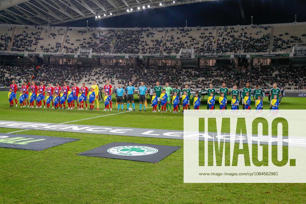 Panathinaikos F.C. v FK Borac Banja Luka UEFA Europa Conference League Panathinaikos F.C. and FK Borac Banja Luka teams line up during the UEFA Europa Conference League match at Olympic Stadium, Athens 15 10 2026 UK Newspapers OUT