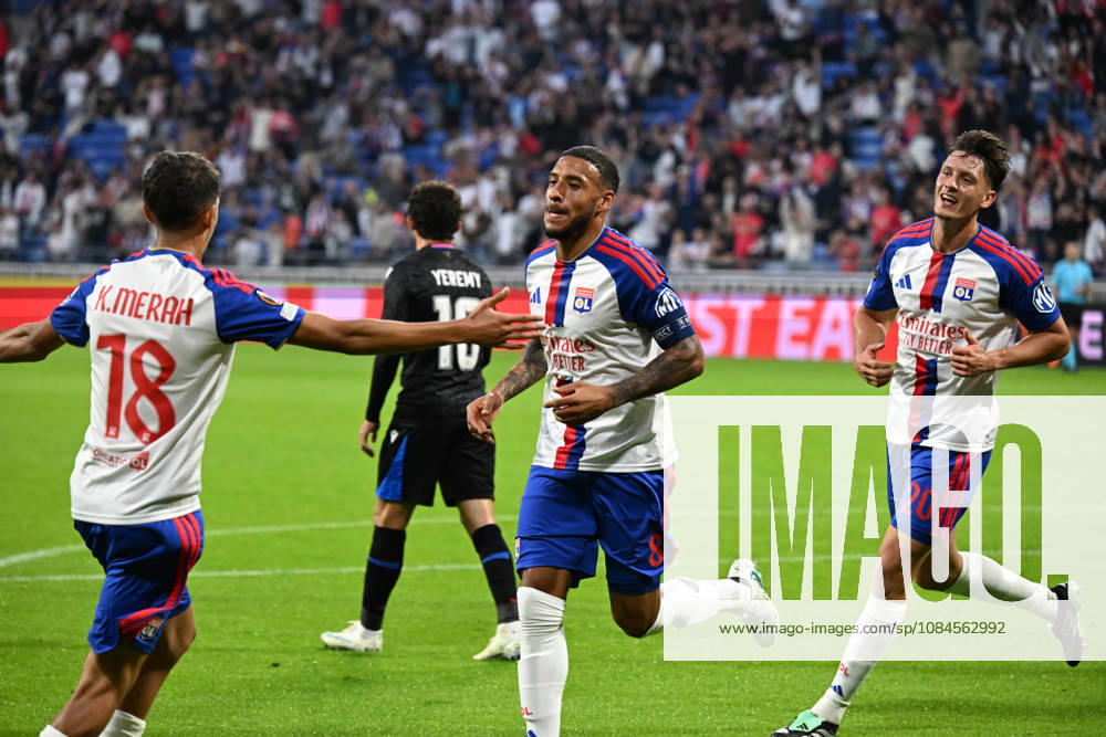 Football : Olympique Lyonnais v Crystal Palace - UEFA Europa League 15 10 2026 Corentin TOLISSO of Lyon scoring goal during the second leg of the UEFA Europa League 2025 26 quarter-final between Olympique Lyonnais and Crystal Palace , England, at the Groupama Stadium in Décines-Charpieu, Lyon, on October 15, 2026 LYONFrance