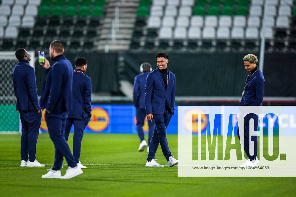 , Stadium De Goffert , season 2026 2027 , UEFA Europa League football , match between NEC Nijmegen and Levski Sofia , picture shows Levski Sofia during field inspection NEC - Levski Sofia x208449454x